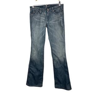 7 for all Mankind A Pocket Women's 28 Flare Leg Blue Denim Jeans *
